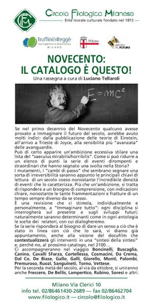 NOVECENTO: IL CATALOGO E' QUESTO!